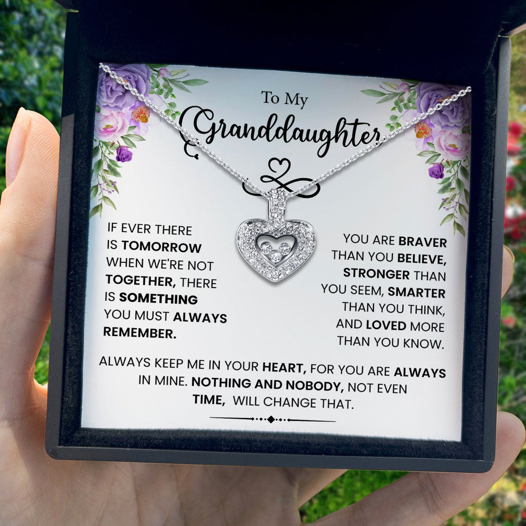 To My Granddaughter - Always Keep Me In Your Heart - Tryndi Floating Heart Necklace